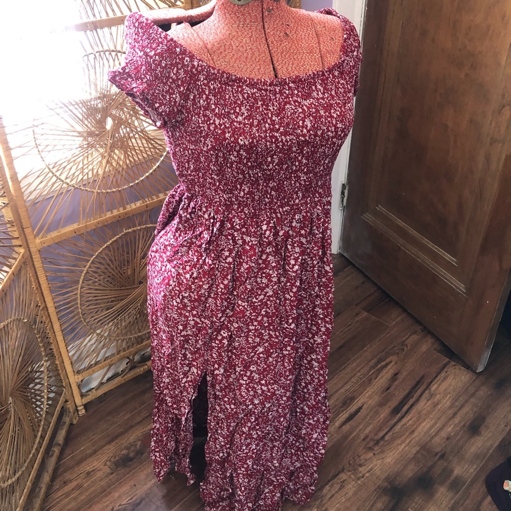 Shein Curve off the shoulder Floral dress